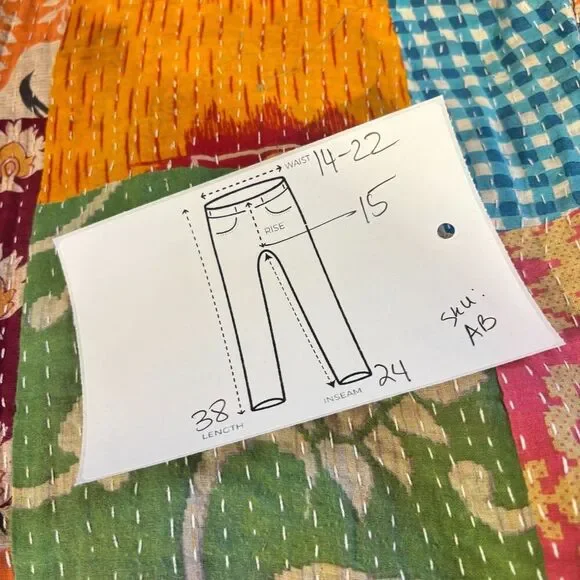Kantha Blinkbuy Jogger Pants Multicolor Small to Large Boho Kantha Patchwork New - Picture 7 of 7